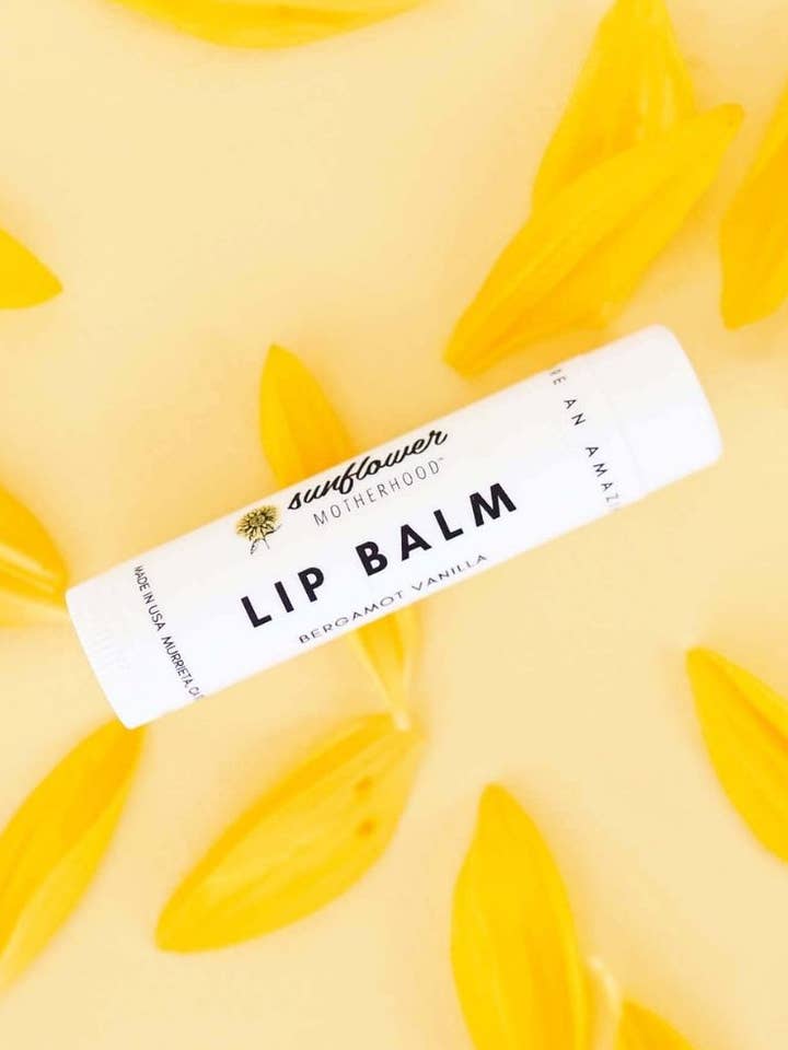 Lip Balm | Bergamot Vanilla Vegan Lip Balm for Mama for wholesale by Sunflower Motherhood