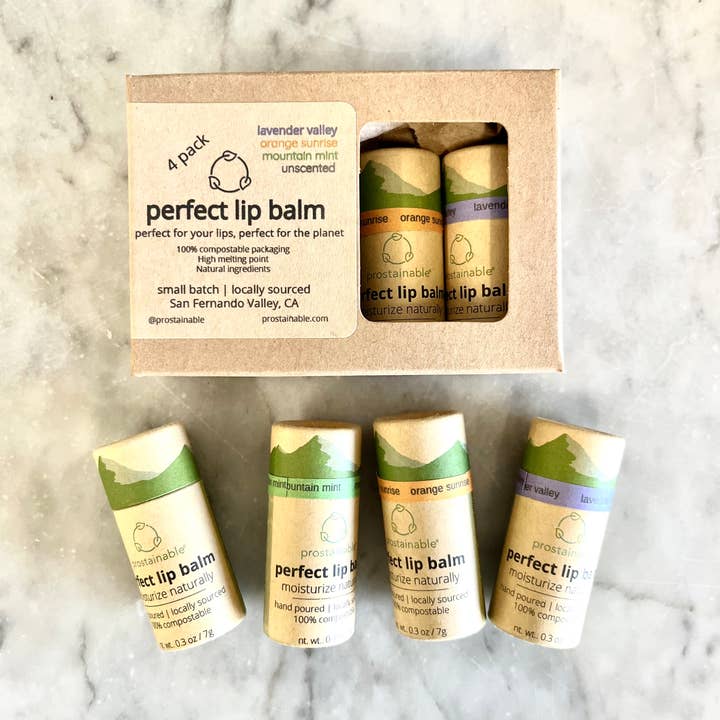 prostainable ® - Wholesale Lip Balm Set - 4 pack - perfect lip balms0