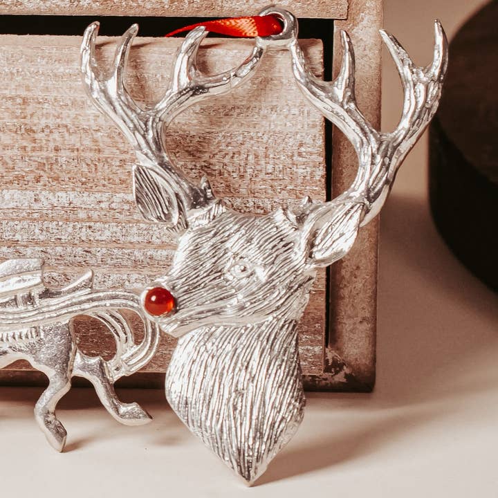 House of Morgan Pewter - Wholesale Ornament Set - Reindeer Ornaments - Deer Ornaments - Several Designs12
