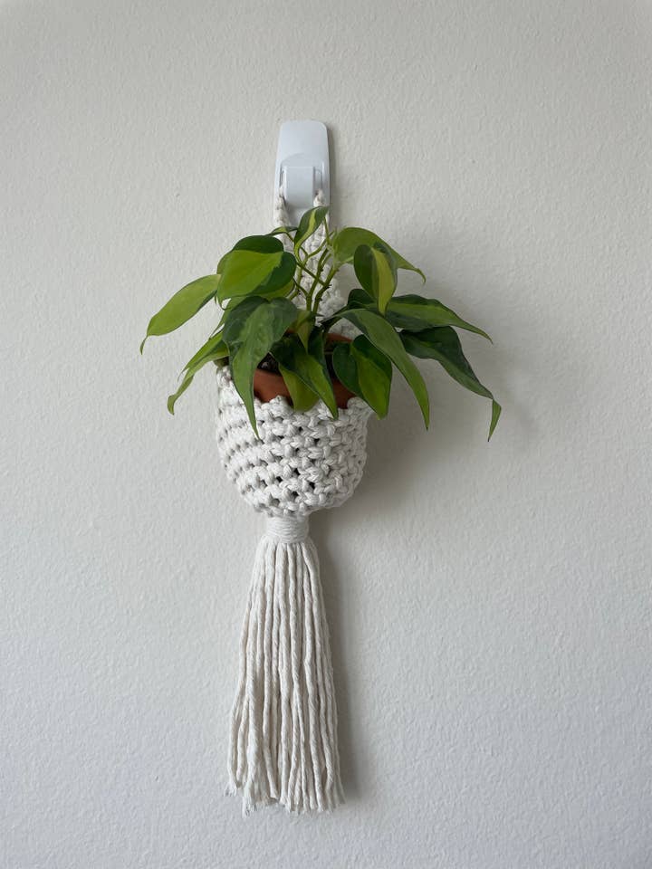 Pot à plantes bohème en macramé, décoration d'intérieur en macramé Cottage Core pour la vente par Monsteras and Macrame