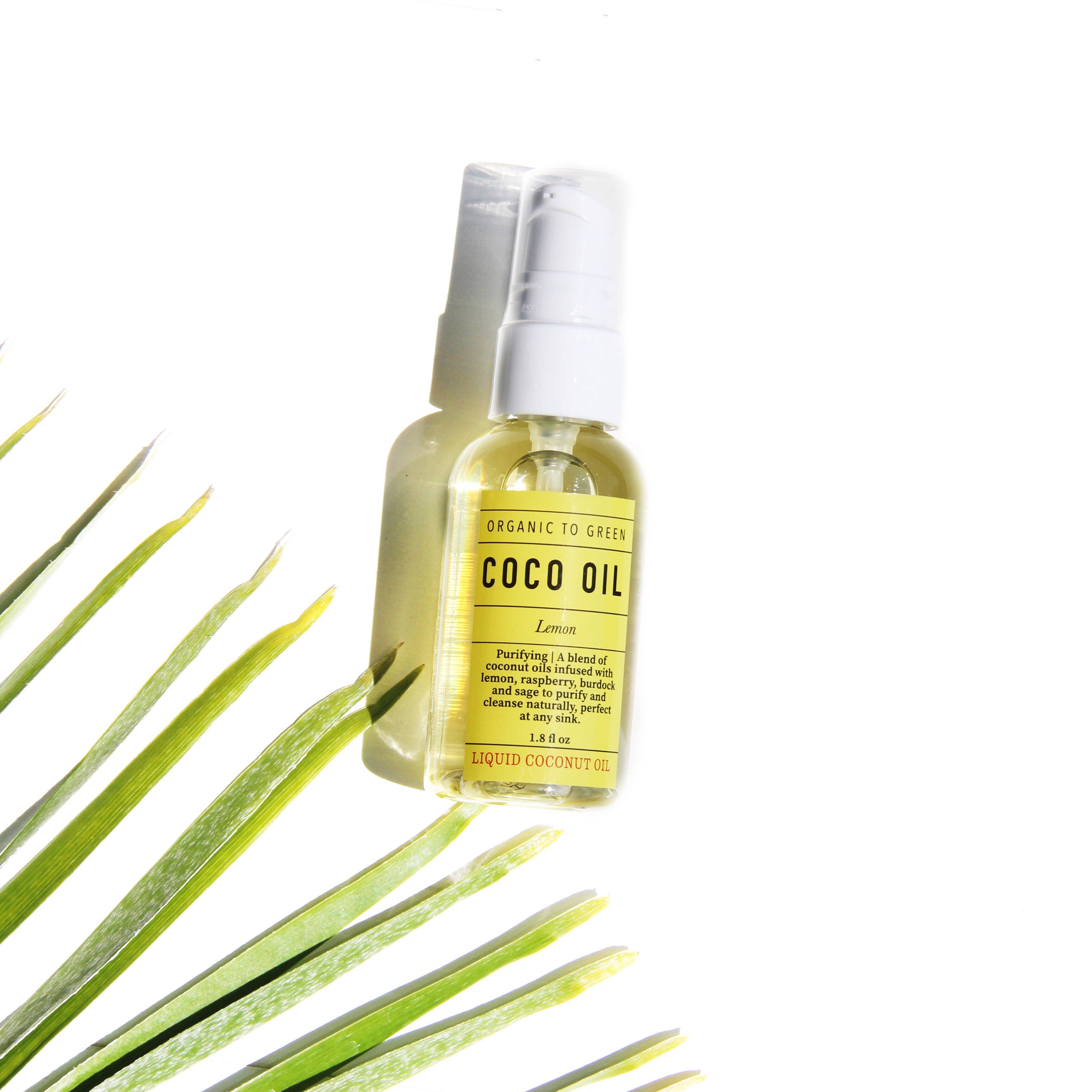 Organic To Green – Óleo para banho/corpo por atacado – Viagem - Óleo de Coco Limão Antibacteriano/Pele Oleosa