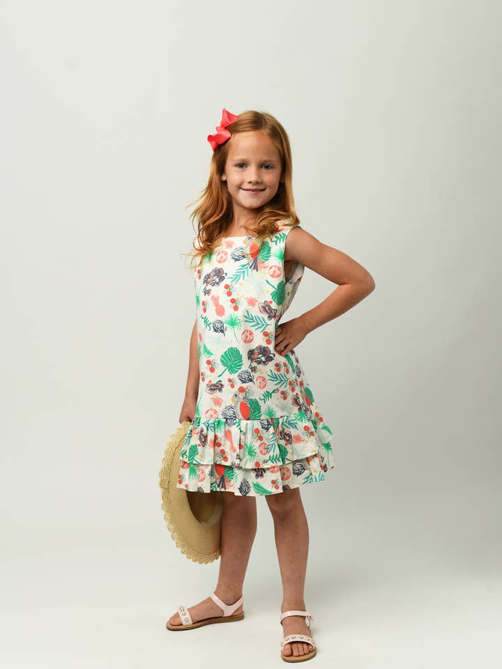 Drop waist Dress - Tropical Paradise for wholesale by Minna