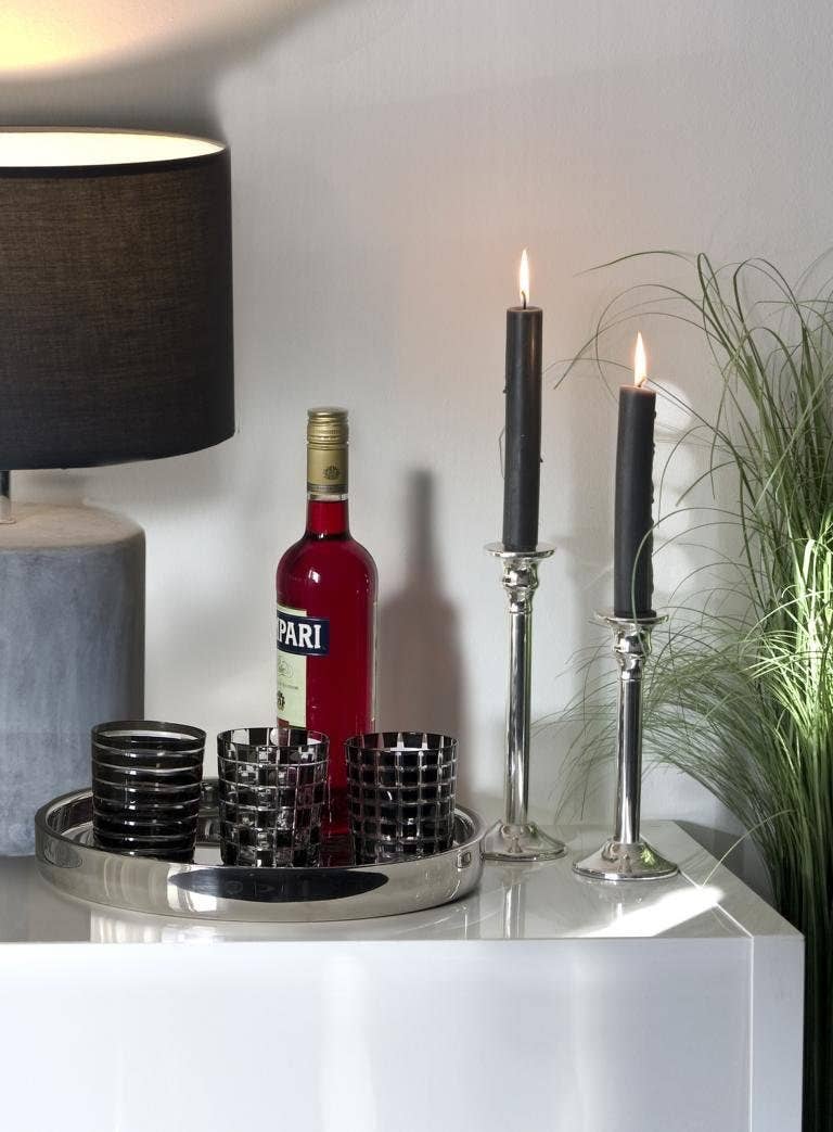 EDZARD - Vendita all'ingrosso Vassoi da portata - Vassoio rotondo Alaska in acciaio inossidabile lucido, diametro 32 cm6