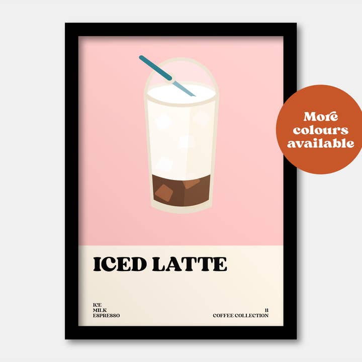 Lauren Beth Designs - Wholesale Art Print - Iced Latte Coffee Print