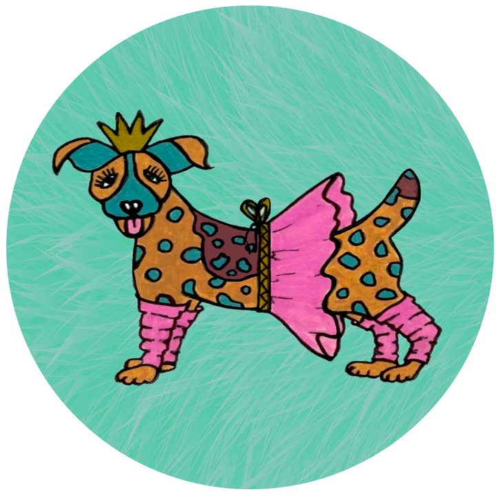 FunkyAdi - Wholesale Compact Mirror - Dog Print Round Magnets7