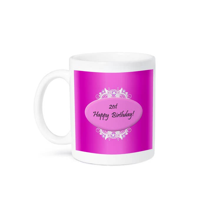 3dRose - Wholesale Coffee Mug - 3dRose, Pink 21st Birthday, Mug8
