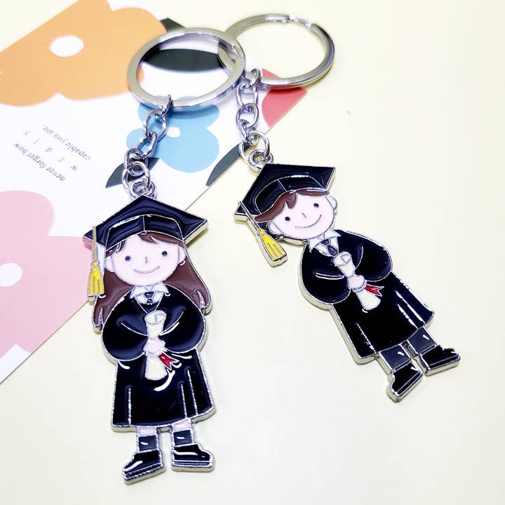 Assorted Color Graduation Key Chain for wholesale on Faire