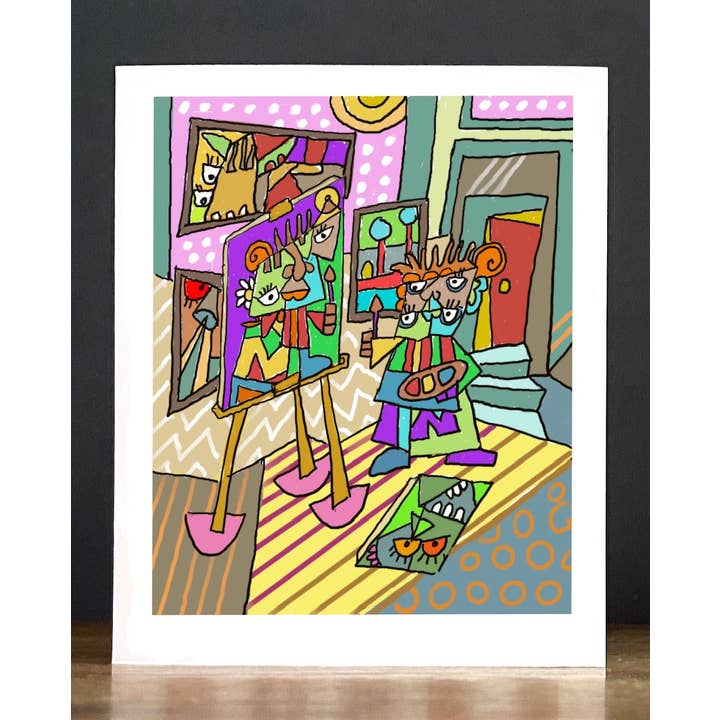 Cartes postales : L'artiste dans son atelier pour la vente par Cards by Charlot