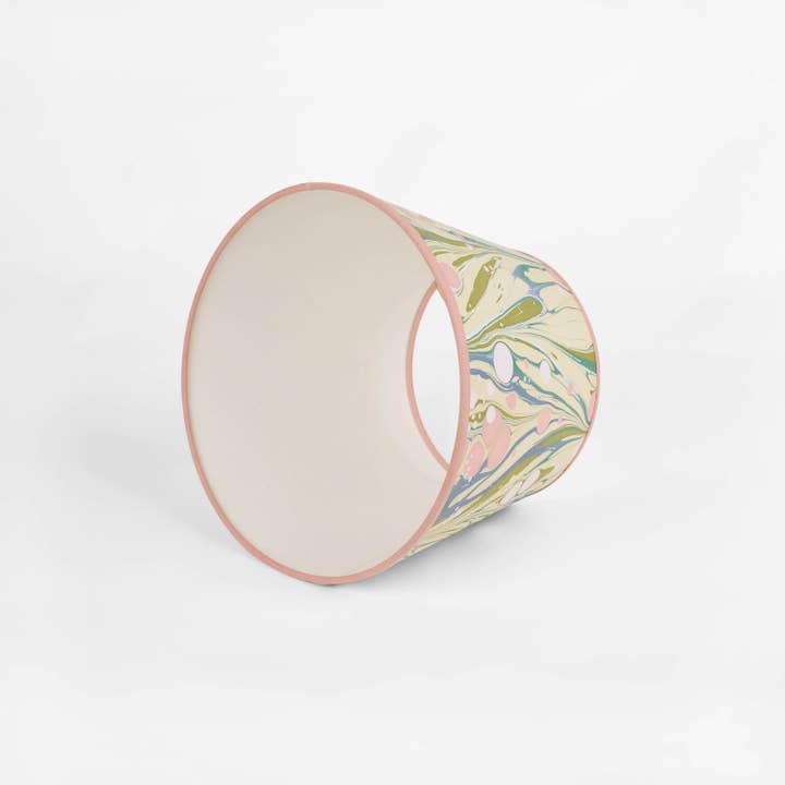 Craft Boat - Wholesale Lamp Shade - MARBLED LARGE PLAIN LAMPSHADE - MOSS BUBBLE