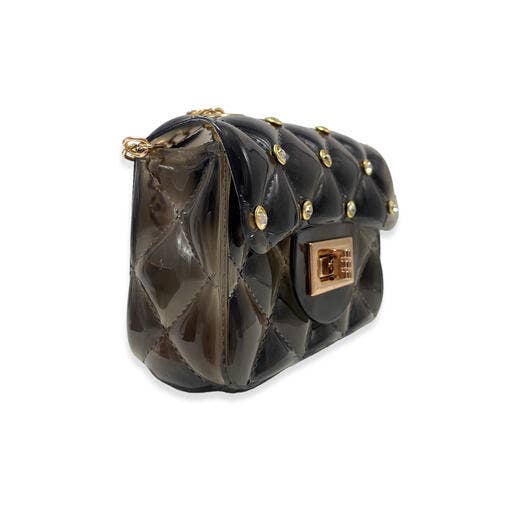 Doe a Dear - Wholesale Crossbody Bag - Kids - P30 B3001 Rhinestone Stud Quilted Jelly Purse (4 Colors)13