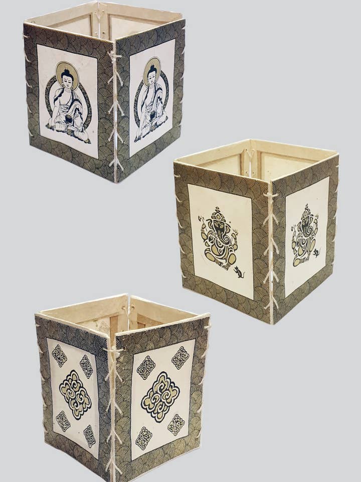 Abat-jour Lokta Paper Craft (NB-110) pour la vente par Kathmandu Imports