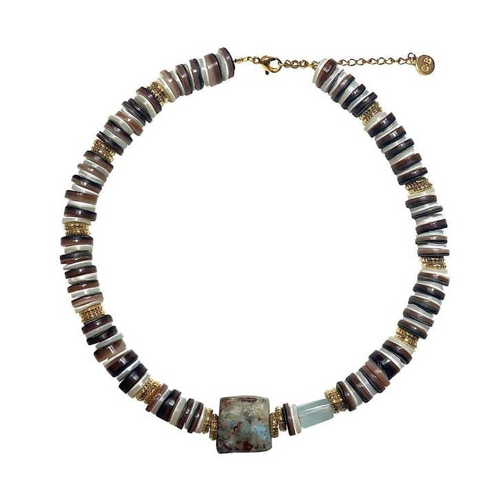 Puka Brasilia necklace for wholesale by CLAIRE BERTEAU