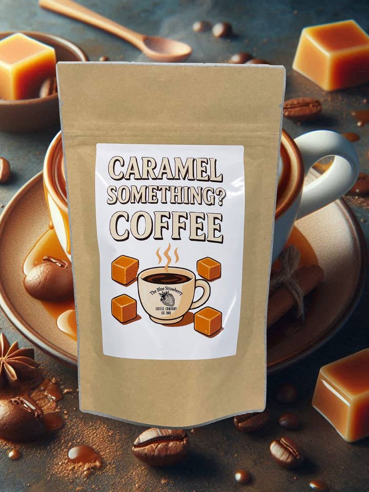 Caramel Something… (Flavored Coffee) for wholesale by The Blue Strawberry Coffee Co
