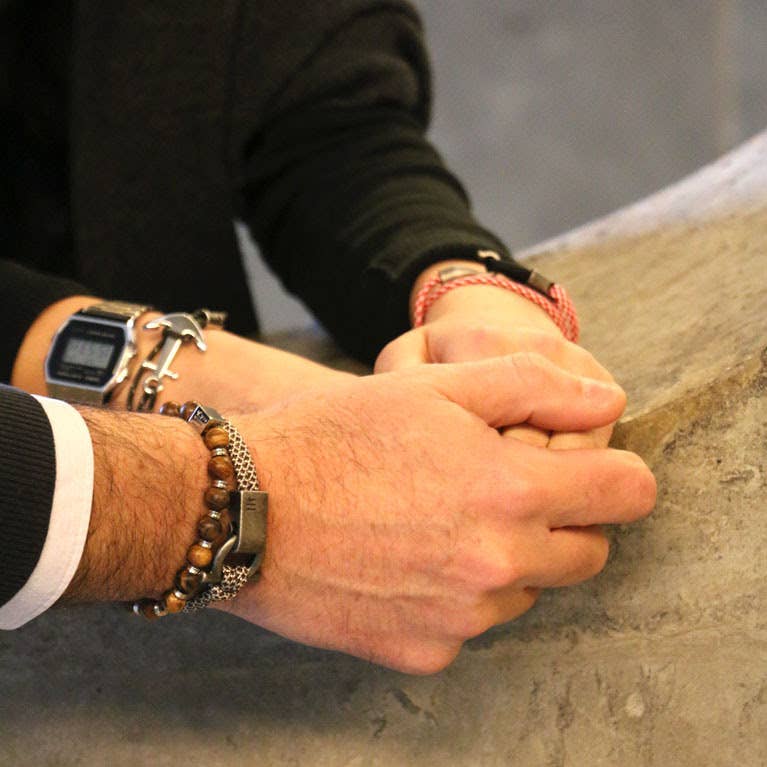 Être - Bracelets & Accessories - Wholesale Beaded Bracelet - Men's Bracelet | Cube - Green3