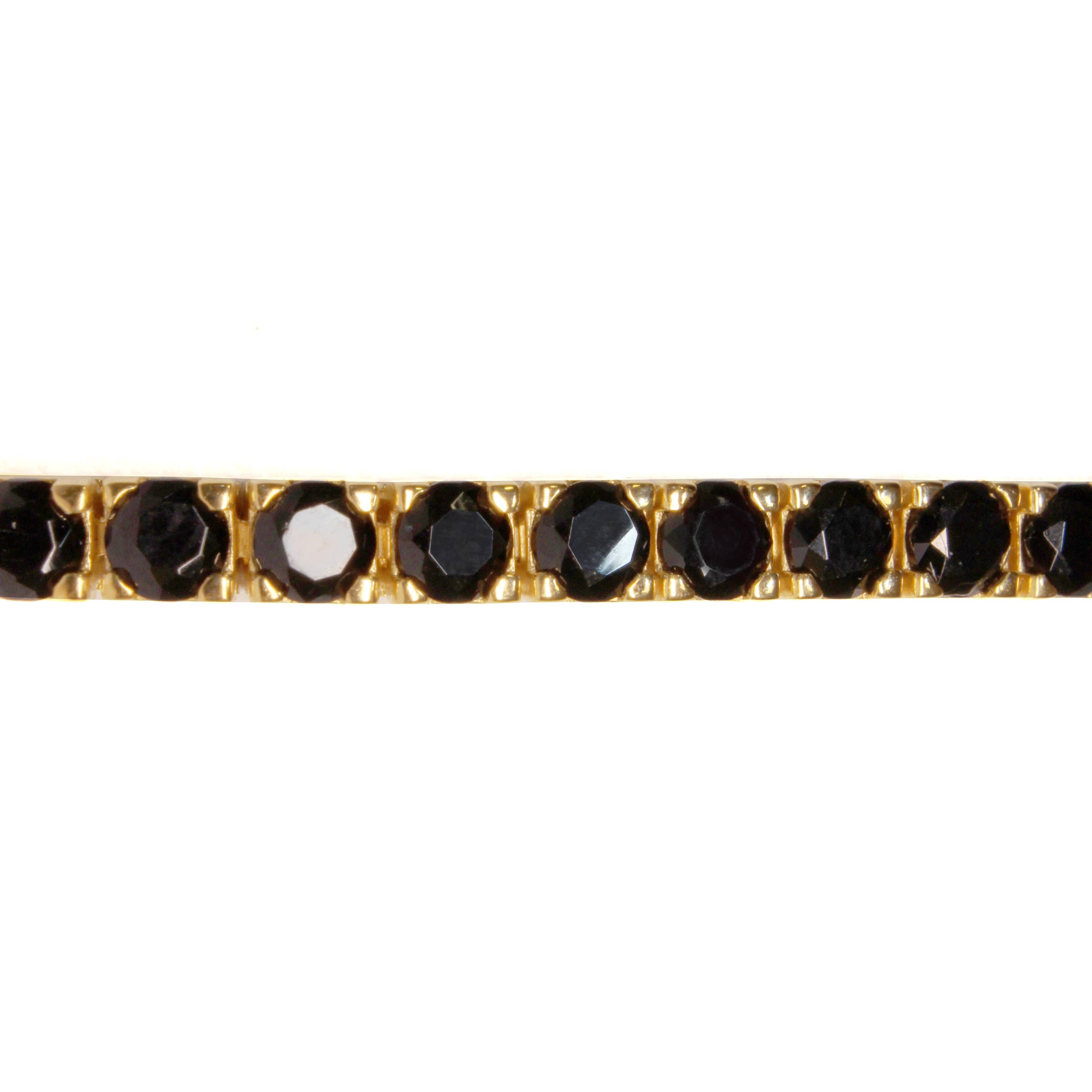 Alta Gioielli – wholesale Tennis bracelet – Handmade Tennis Bracelet in 925 Silver - Black Stones2