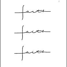 encredelicate - Wholesale Temporary Tattoo - The word faith in a temporary tattoo that means faith (set of 3)