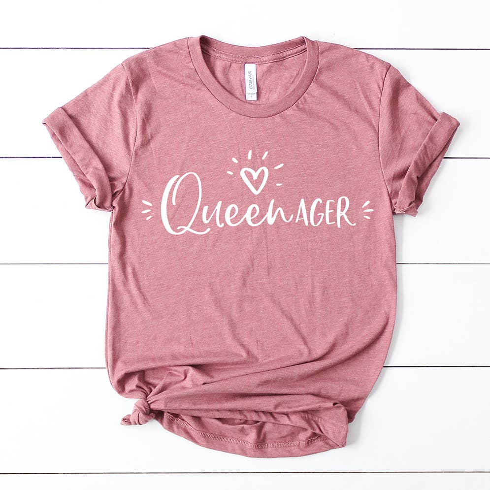 Zoe Creative Co - Wholesale Screen Printed T-Shirt - Women's - Queenager T-Shirt Senior Woman Young Grandmother Tee Shirt8