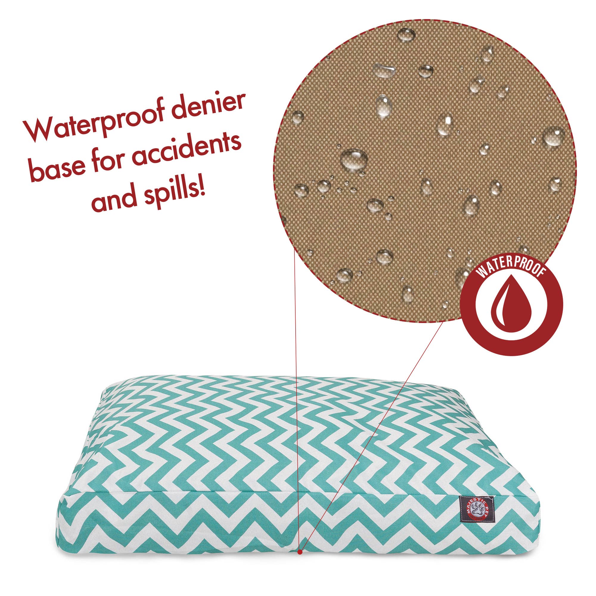 Majestic Pet Products – cama - Cão por atacado – Cama retangular para cães Chevron5