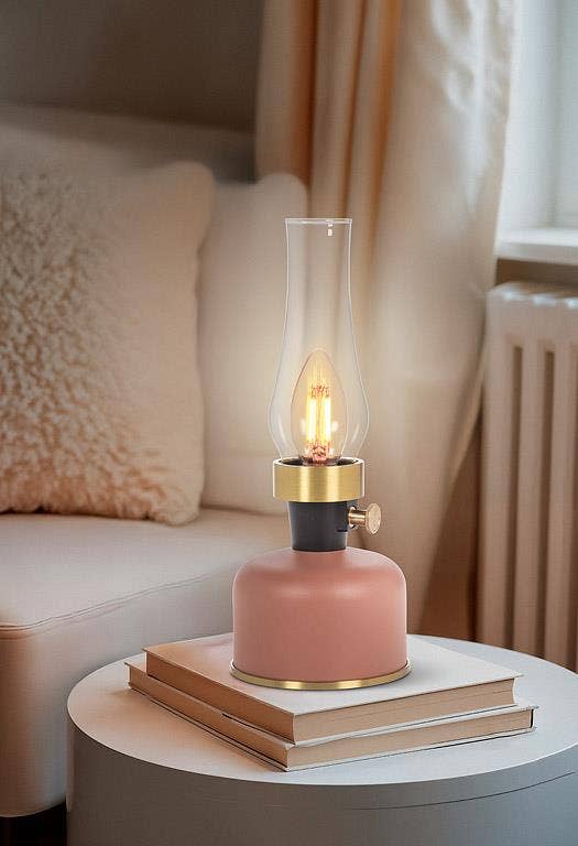 Abbott - Vente Lampes d'appoint/de bureau - Lampe LED Lanterne avec Cheminée-10,5"H13