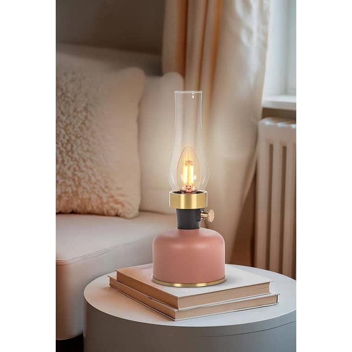 Abbott - Vente Lampes d'appoint/de bureau - Lampe LED Lanterne avec Cheminée-10,5"H13