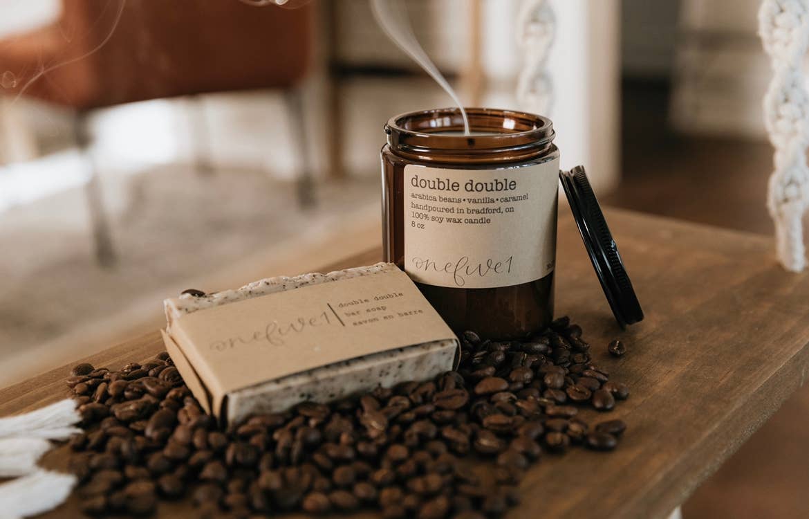 onefive1 - Wholesale Jar/filled candle - double double soy wax candle - CANADA SIGNATURE LINE