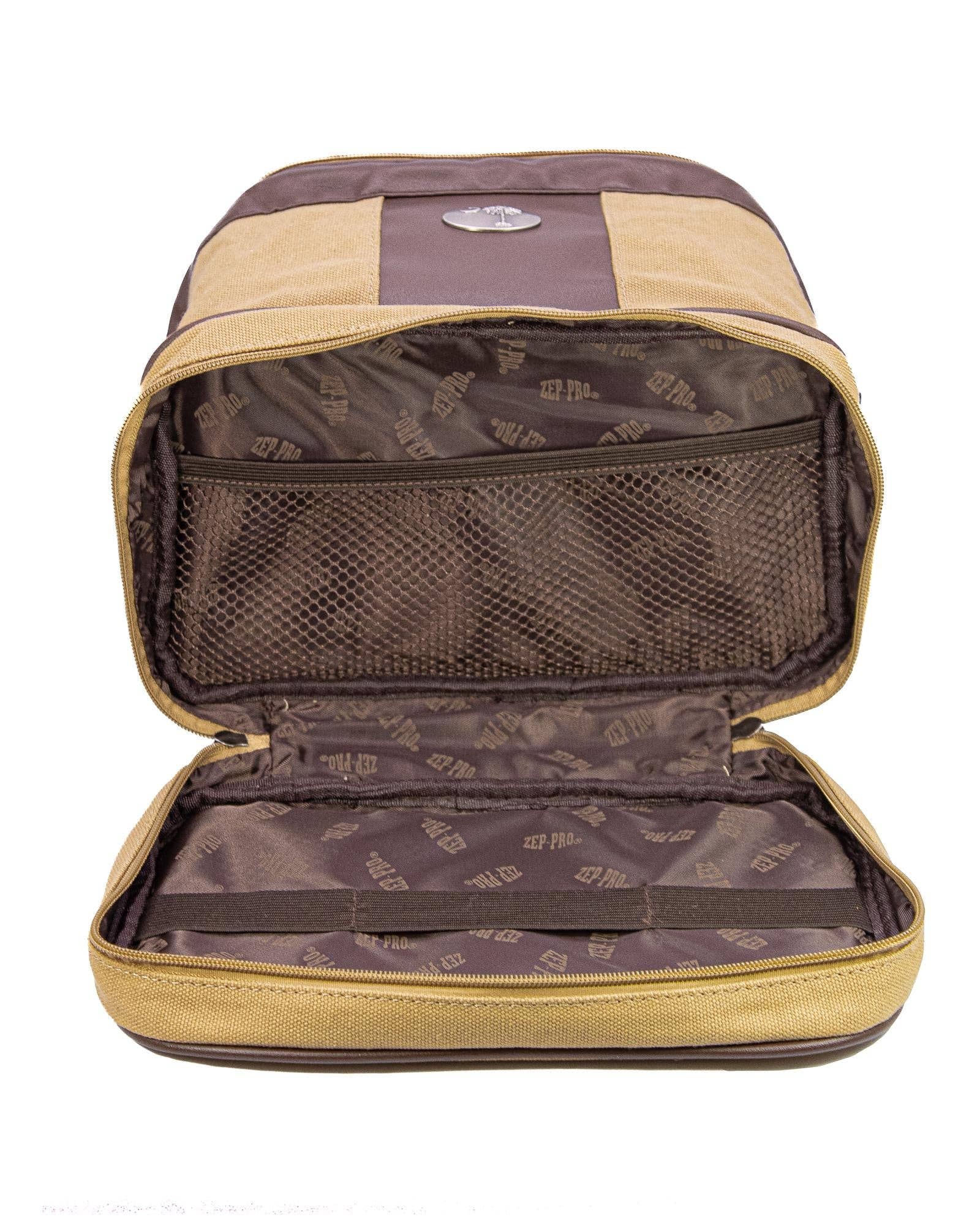 Khaki USC Gamecocks Men's Canvas Toiletry Bag. for wholesale on Faire5
