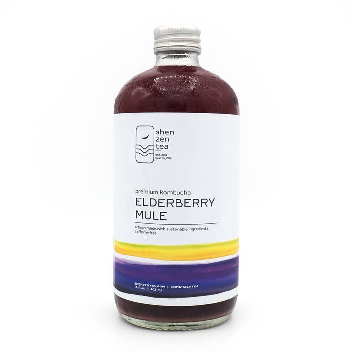 Shen Zen Tea - Wholesale Kombucha - Elderberry Mule Kombucha (cafeïnevrij)