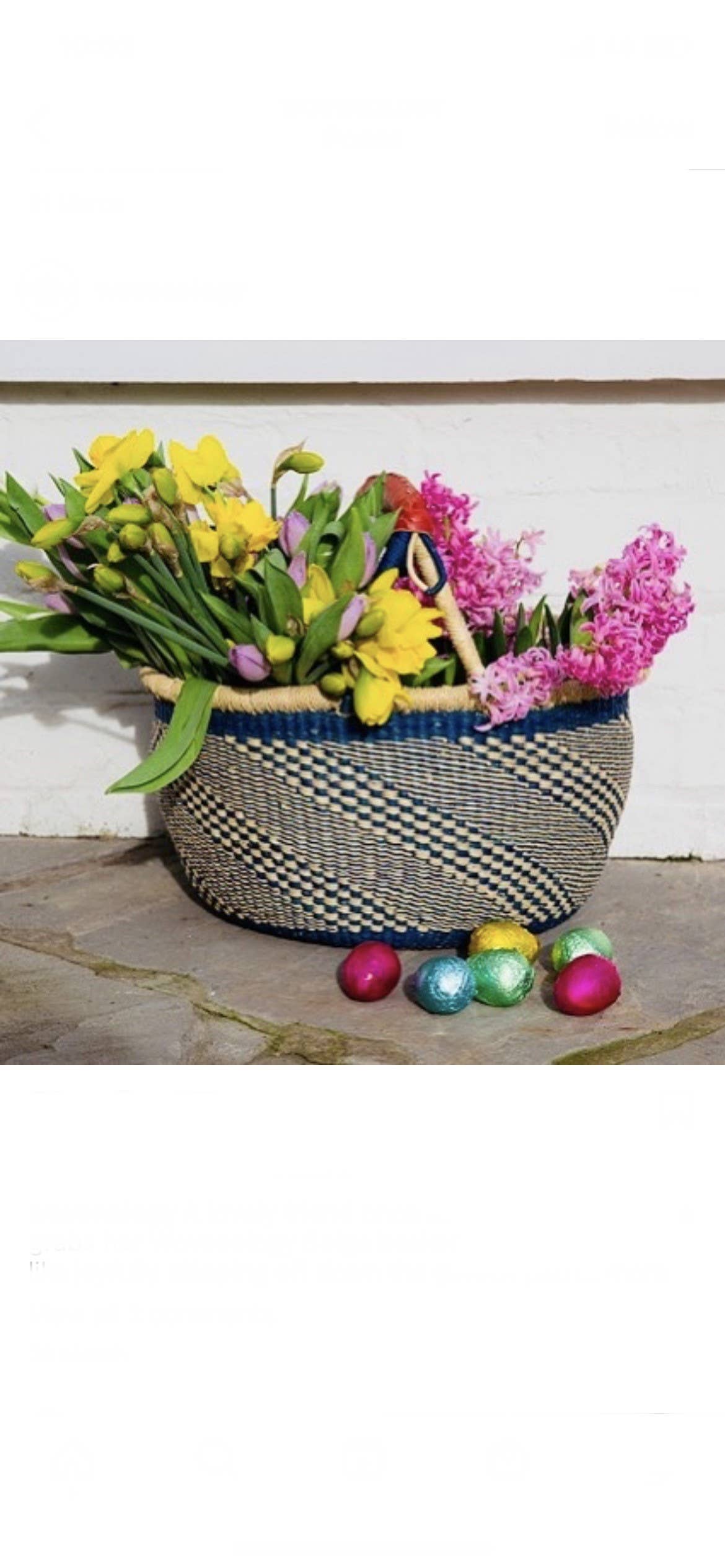 Jungle Direct – Großhandel Korb – Runder Korb aus handgeflochtenem Elefantengras mit Ledergriffen16