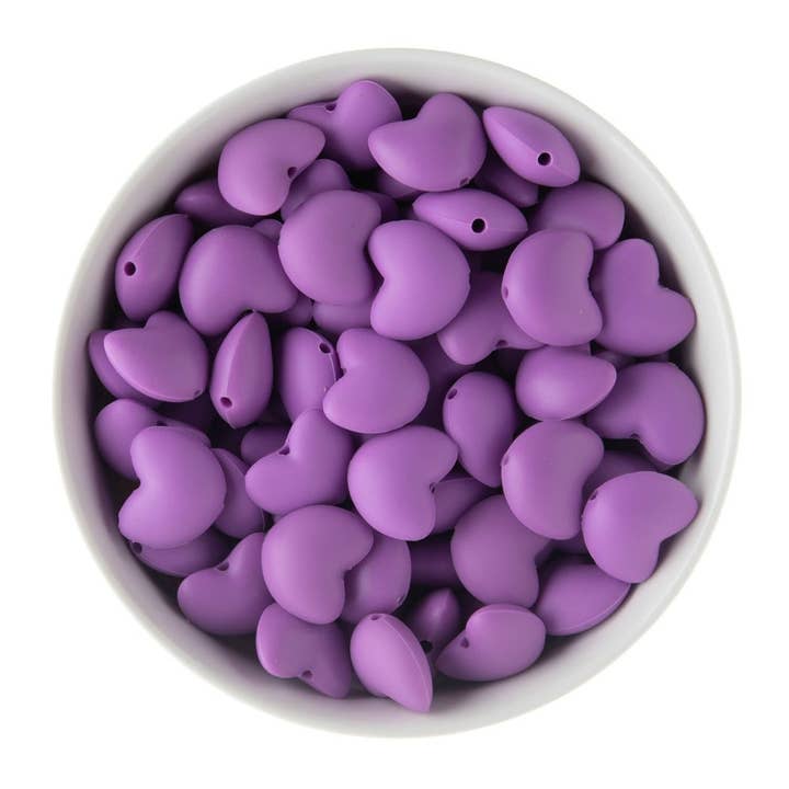 Cara & Co Silicone Craft Supply - Wholesale Beads - Heart Silicone Focal Beads4