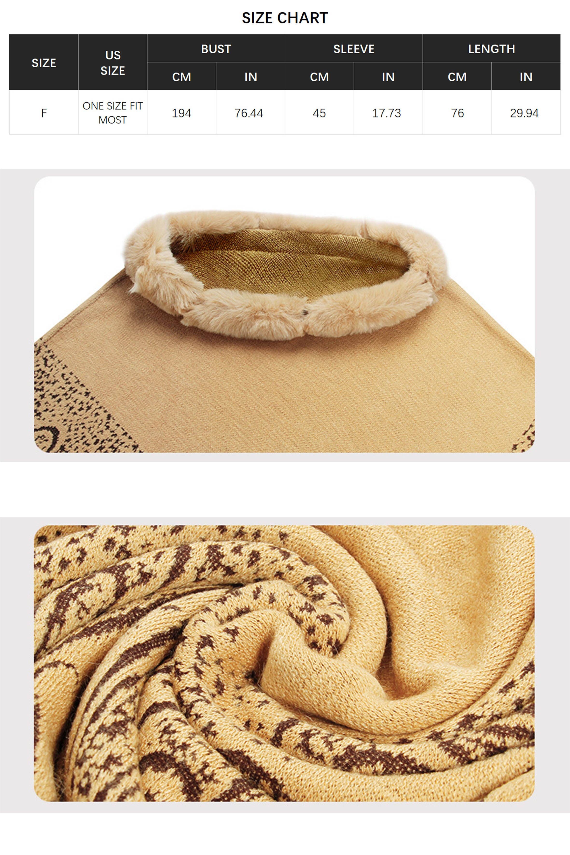 Ole - Wholesale Cape - Women's - Collar Pullover Tassel Cape S02142