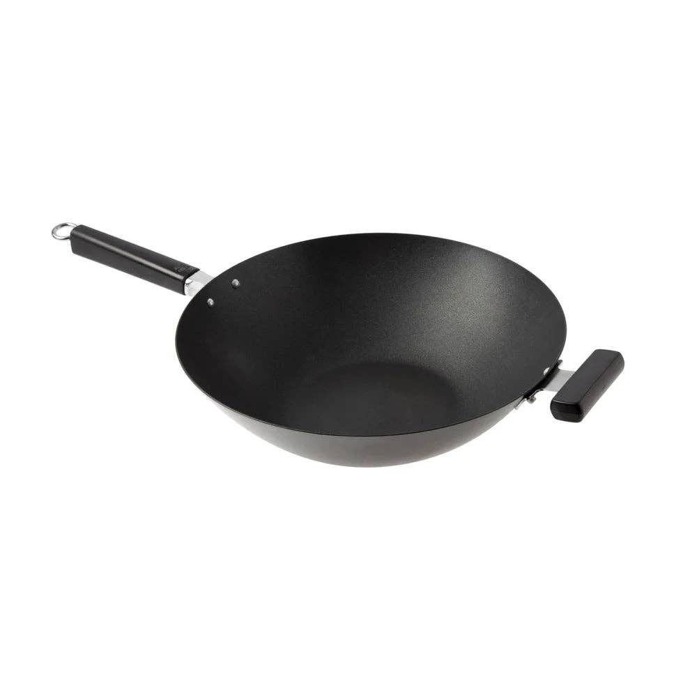 EcoQuality - Wholesale Wok - J22-0040, Joyce Chen 14" Pro Carbon Steel Ceramic Nonstick Flat Wok0