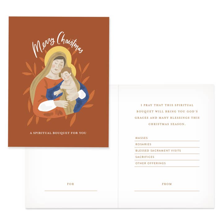 Spiritual Bouquet Christmas Card for wholesale by Gratia Design Co.