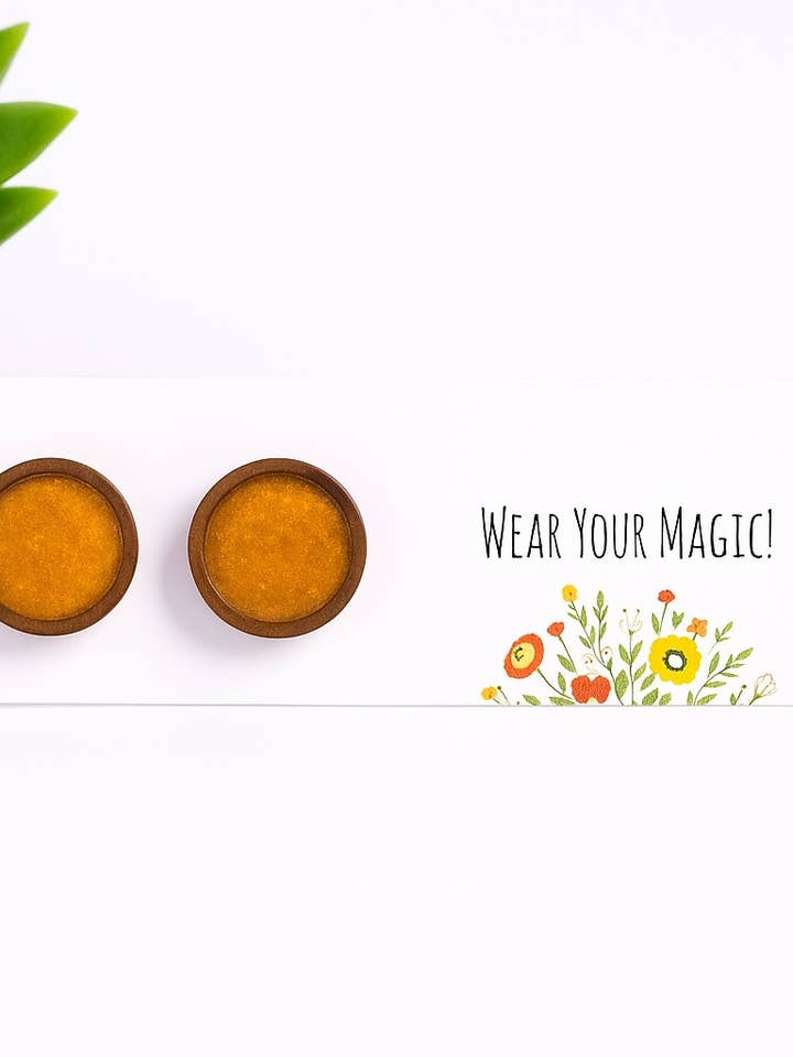 Resin and Wood Handmade Earrings | Minimalist, Boho Studs for wholesale by Joyful Jewels by Joyful Blooms