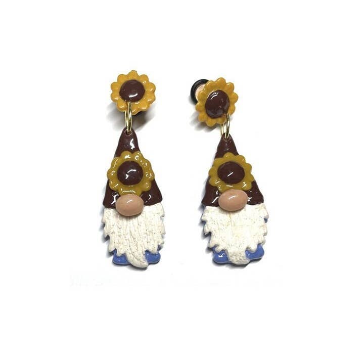 Calibre 2 (6 mm), cache-calibre, nain en forme de tournesol, jauges pendantes pour la vente par Happy Gauges