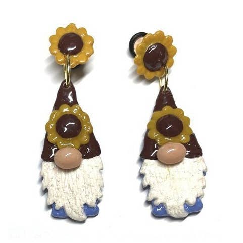 Calibre 2 (6 mm), cache-calibre, nain en forme de tournesol, jauges pendantes pour la vente par Happy Gauges