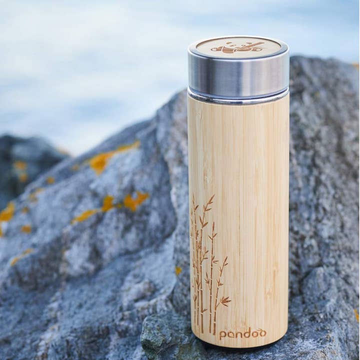 Pandoo - Wholesale Insulated Mug/Tumbler - bamboo thermo mug with tea strainer7