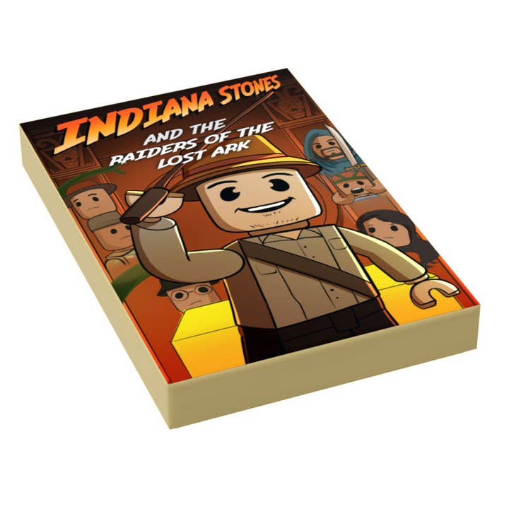 Indiana Stones, En busca del ladrillo perdido Carátula de película (2x3 Azulejo) - B3 Customs para venta al por mayor de B3 Customs