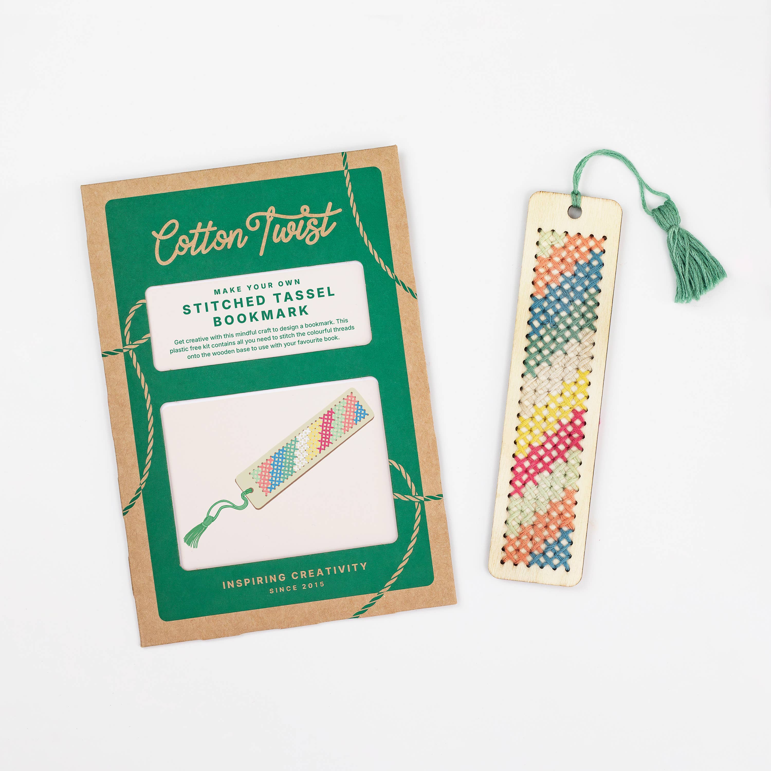 Cotton Twist (USA DUTIES PAID) - Wholesale DIY Craft Kit - Kids - DIY Craft Kit - Kids: Make Your Own Stitched Tassel Bookmark7