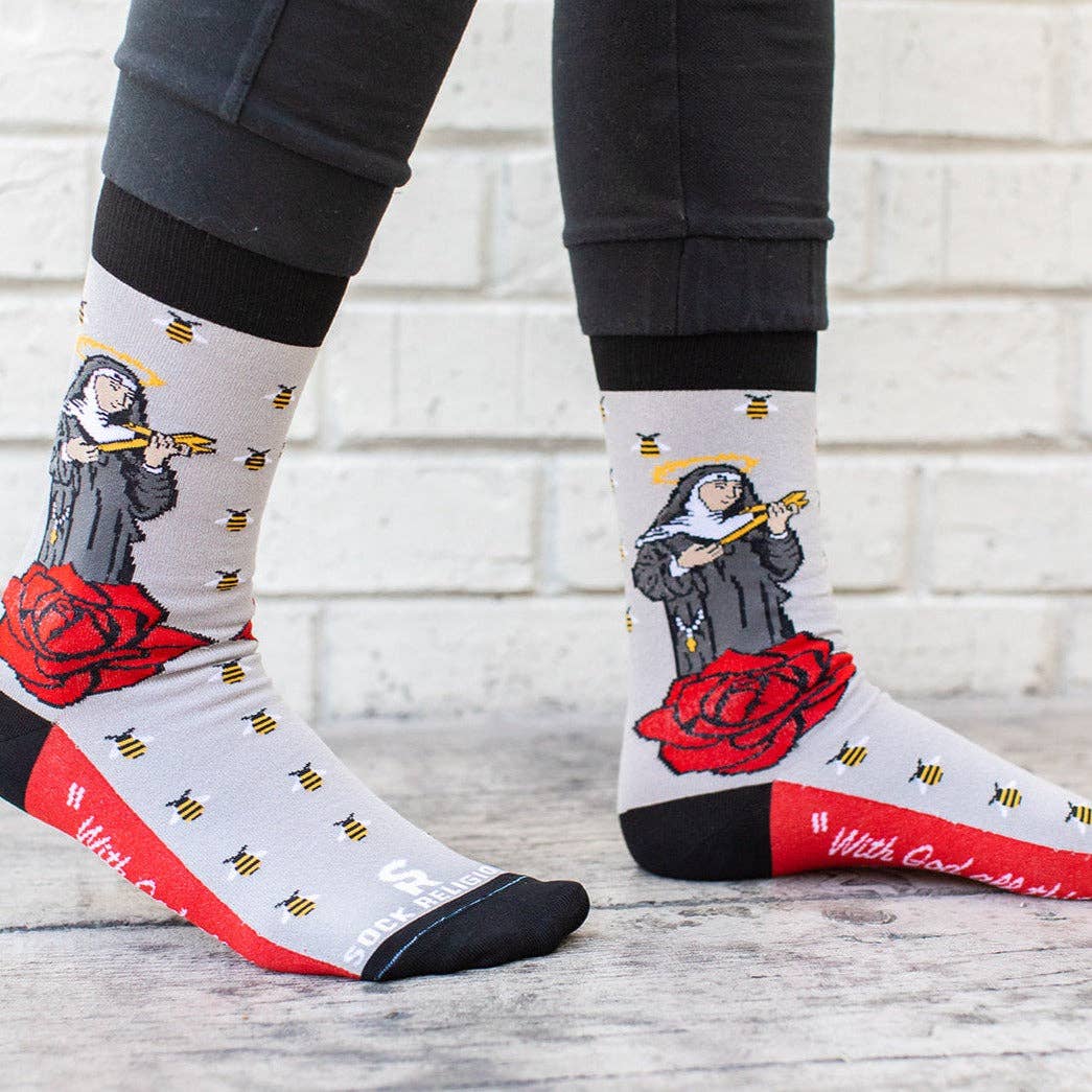 Sock Religious - Wholesale Socks - Unisex - St. Rita Adult Socks4