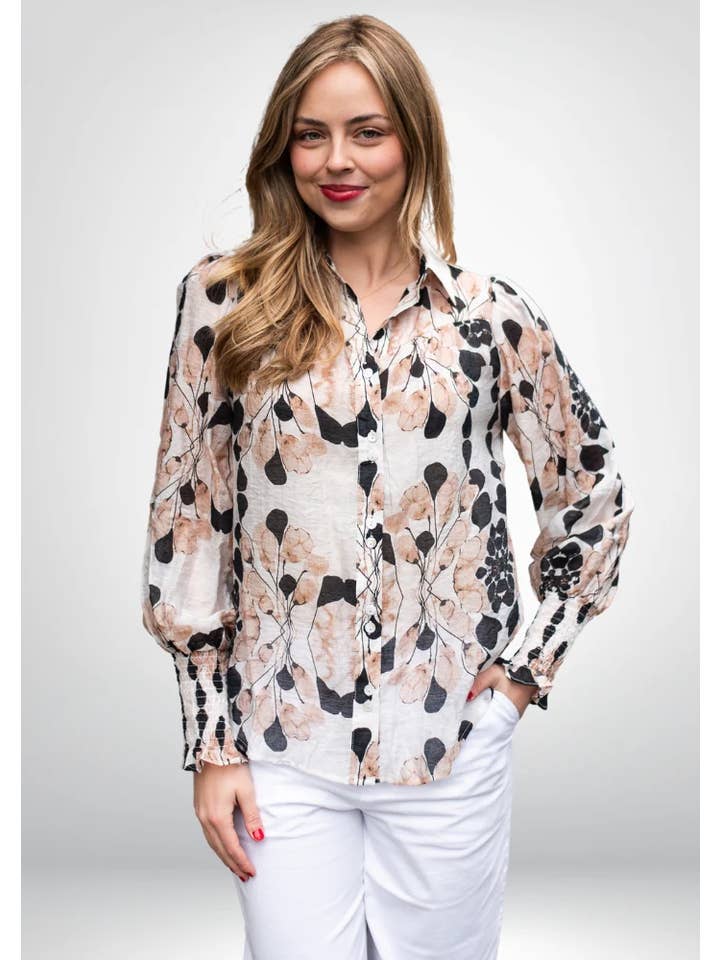 Stellino - Wholesale Buttoned-down shirt – Women's - Tullula Shirt | Beige2