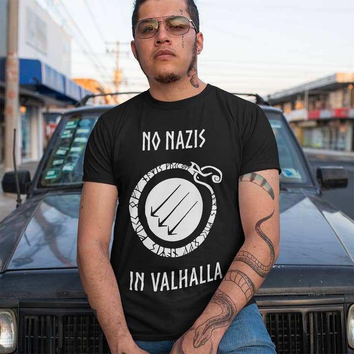 Fendywitch Designs - Wholesale Screen Printed T-Shirt - Unisex - No Nazis in Valhalla Unisex Cotton T-Shirt