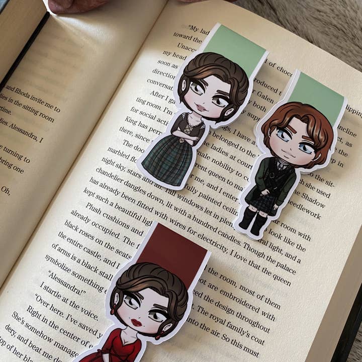 Alsace’s Art - Wholesale Bookmark - Outlander Magnetic Bookmarks, Clare And Jaime Fraser.7