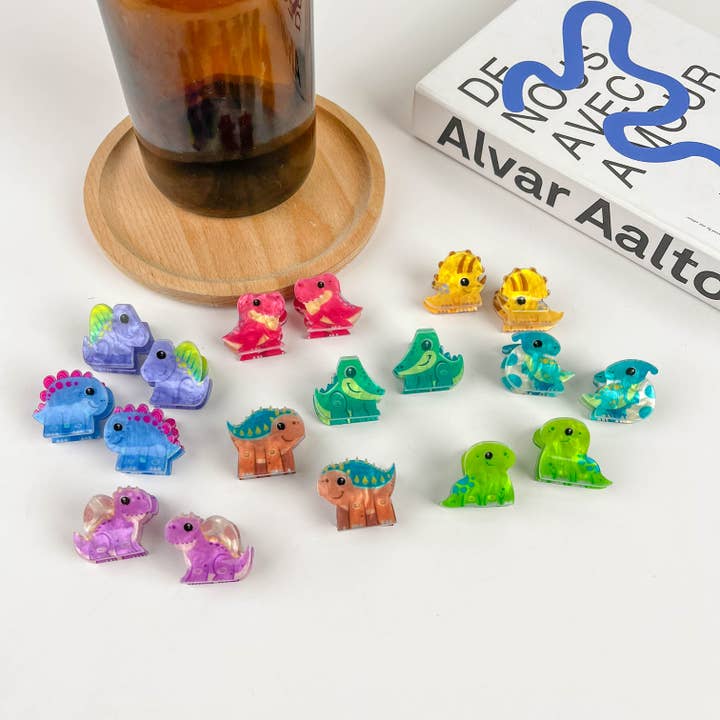 TheDivaSoap – Engroshandel Hårspænde - Dame – 2 stk Dinosaur Series Lille kloklemme, Mini Hårklip11