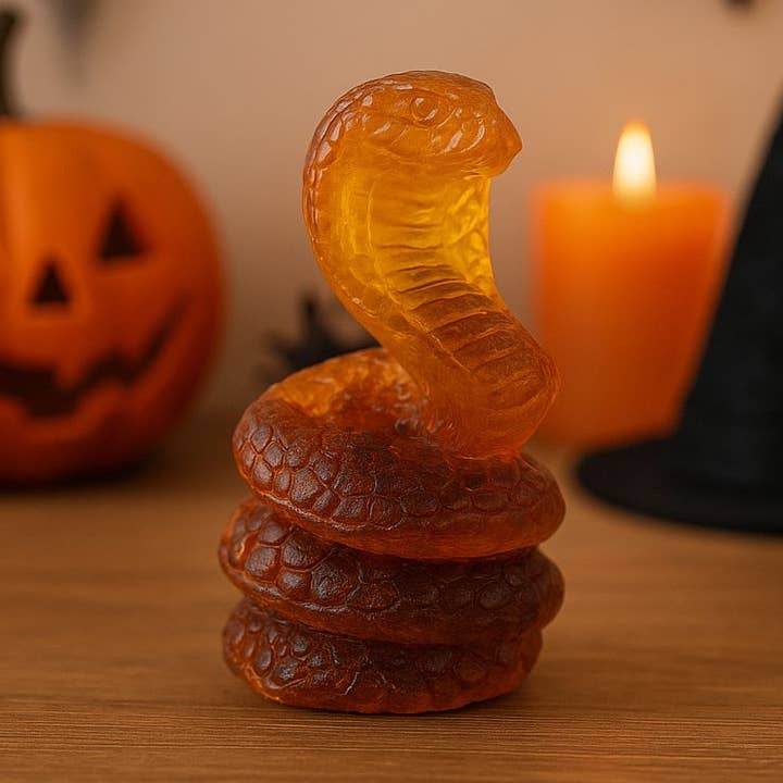 KIZIMA Amber Cobra Statue - Halloween & Spirituelles Schlangengeschenk für den Großhandel von KIZIMA