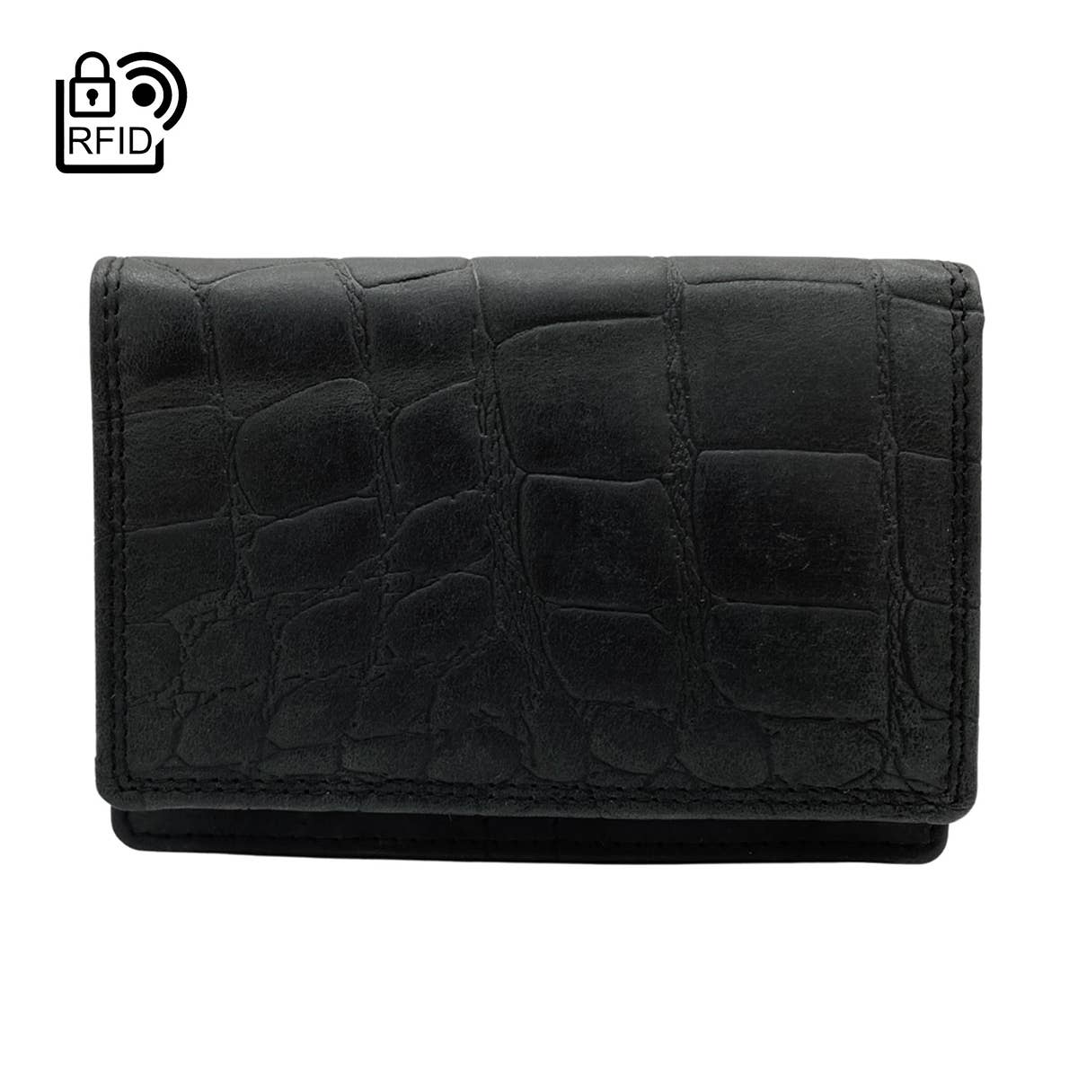 Arrigo - Wholesale Wallet - Women's - Leather Wallet ladies - Buffel Leather Croco Print Compact0