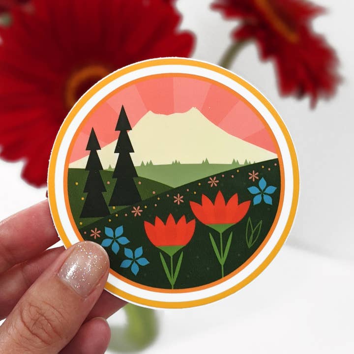 Vinyl Sticker Mount St. Helens for wholesale by Amber Leaders Designs
