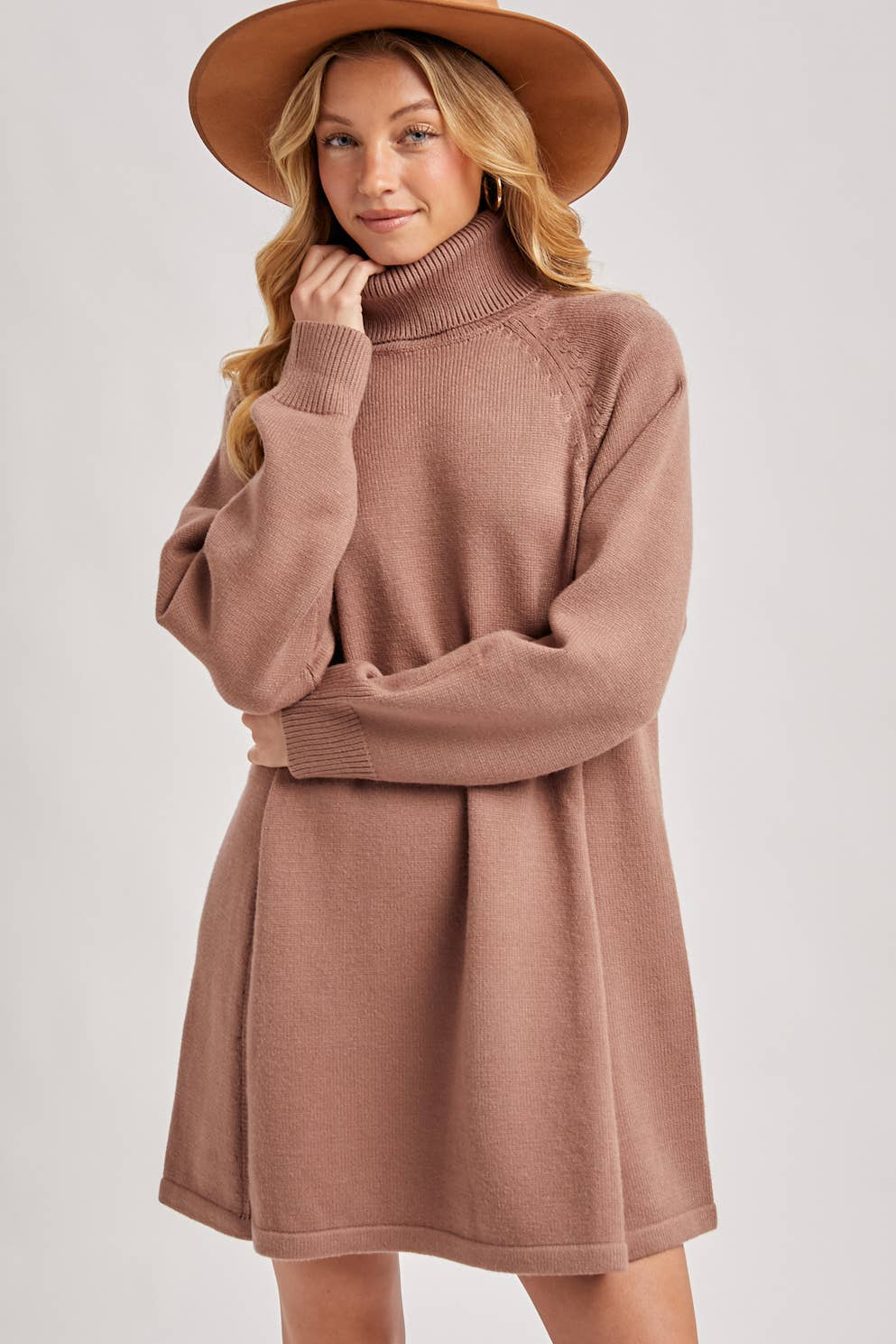 Bluivy – Großhandel Kleid – Damen – Pulloverkleid mit Rollkragen11