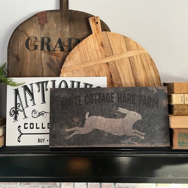 Olive Branch Farmhouse - Wholesale Canvas Art - White Cottage Hare Farm Primitive Canvas Art5