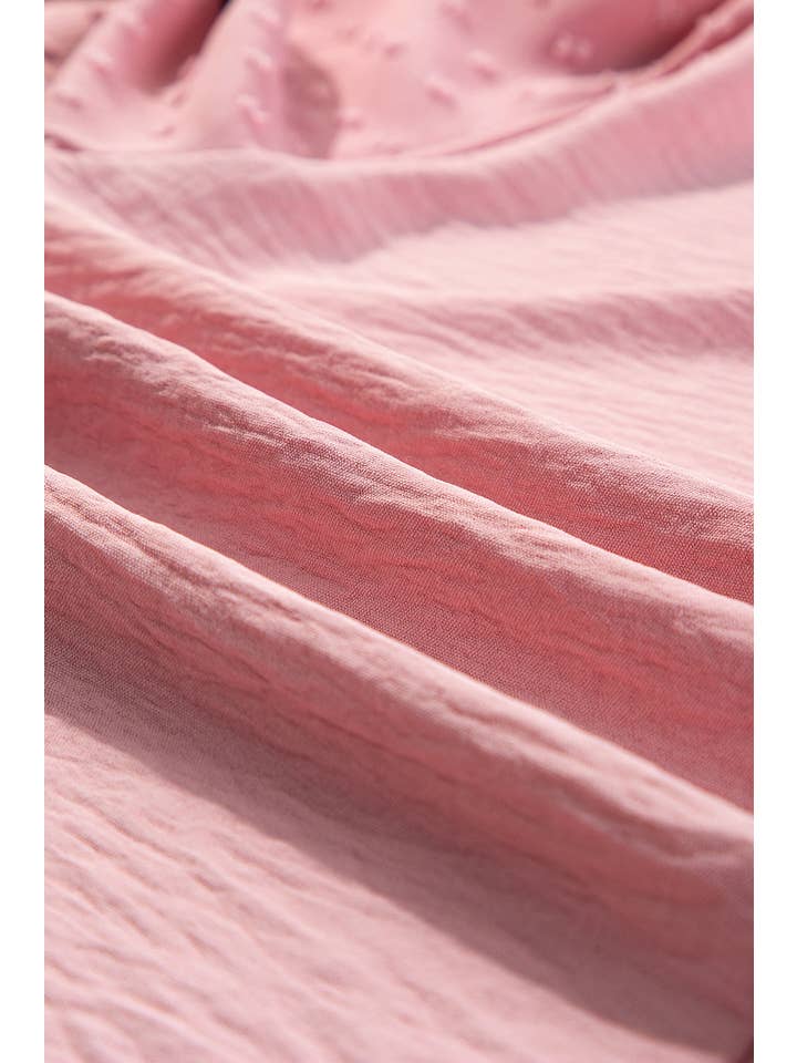 PRETTY BASH - Wholesale Blouse - Women's - Solid Swiss Dot Balloon Sleeve Blouse13