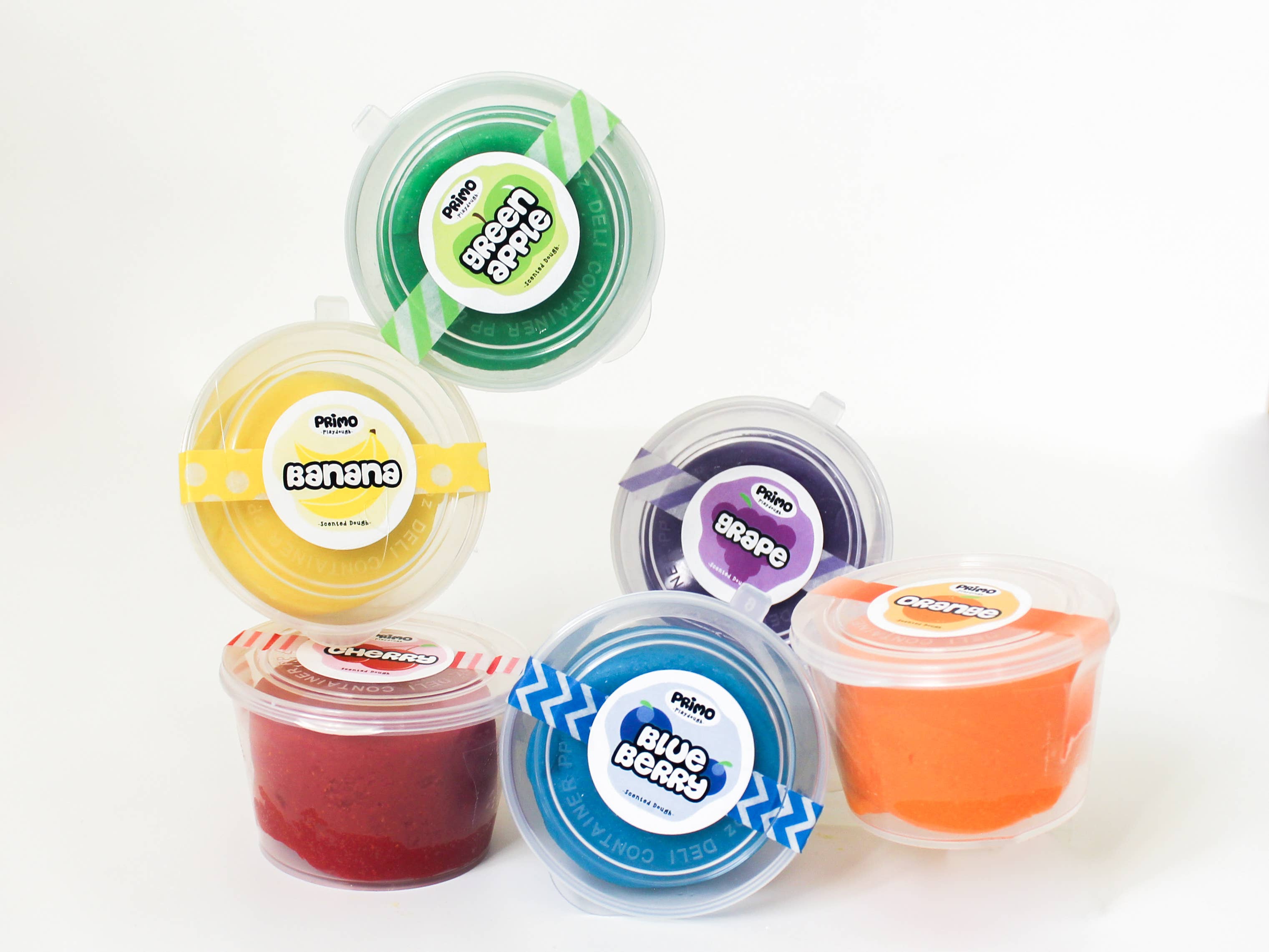 Primo Playdough - Wholesale Putty/Slime - Kids - Scented Playdough Rainbow 6-Pack w/Fruit Scents (2.5 ounce)3